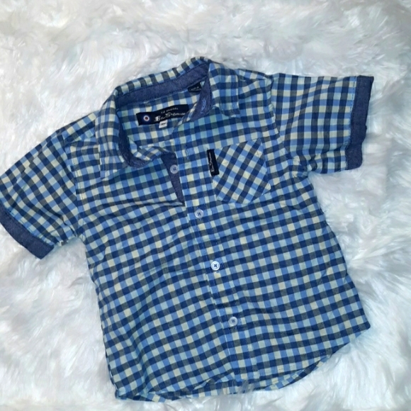 NWOT The Original BEN SHERMAN toddler boy Button Down Plaid Shirt~18mo. - Picture 12 of 13